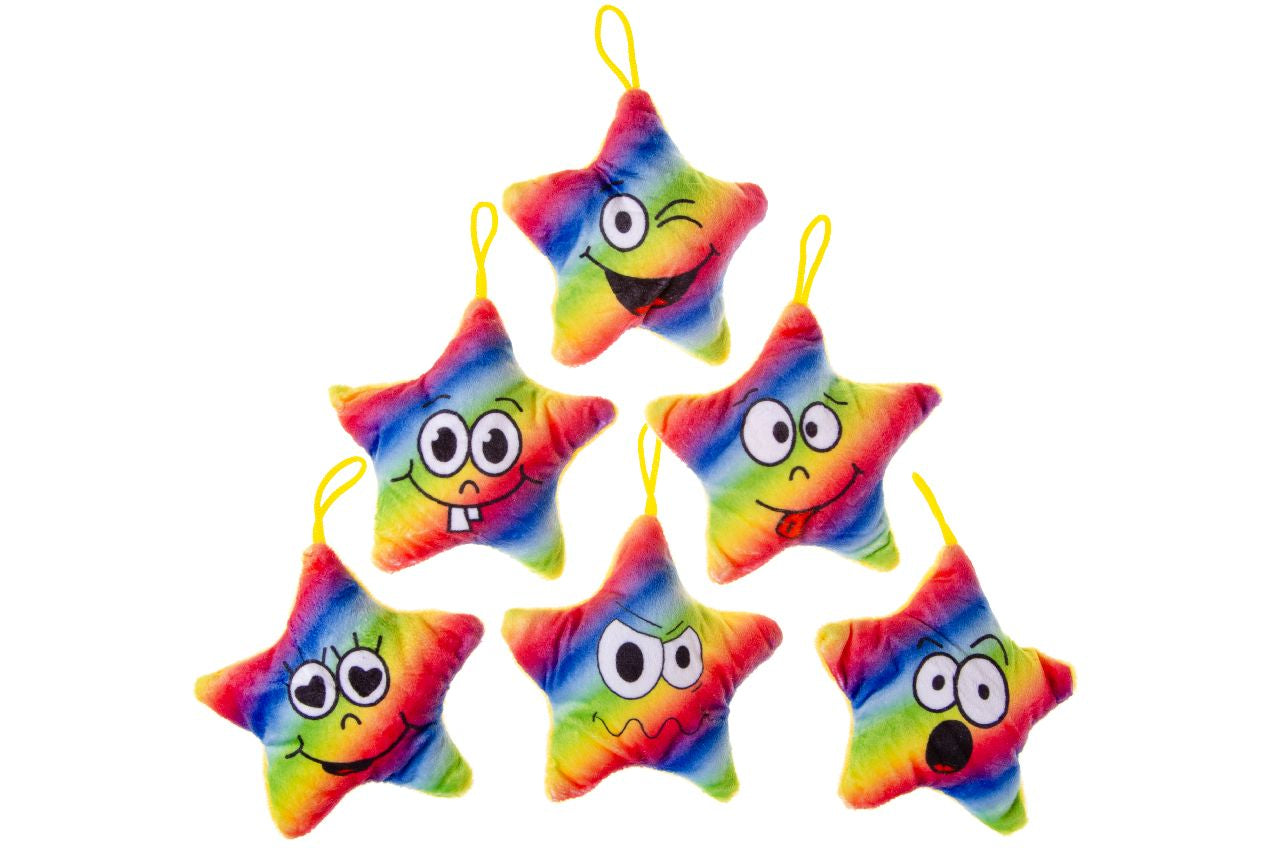 Pack of 24 Plush Rainbow Star 10cm