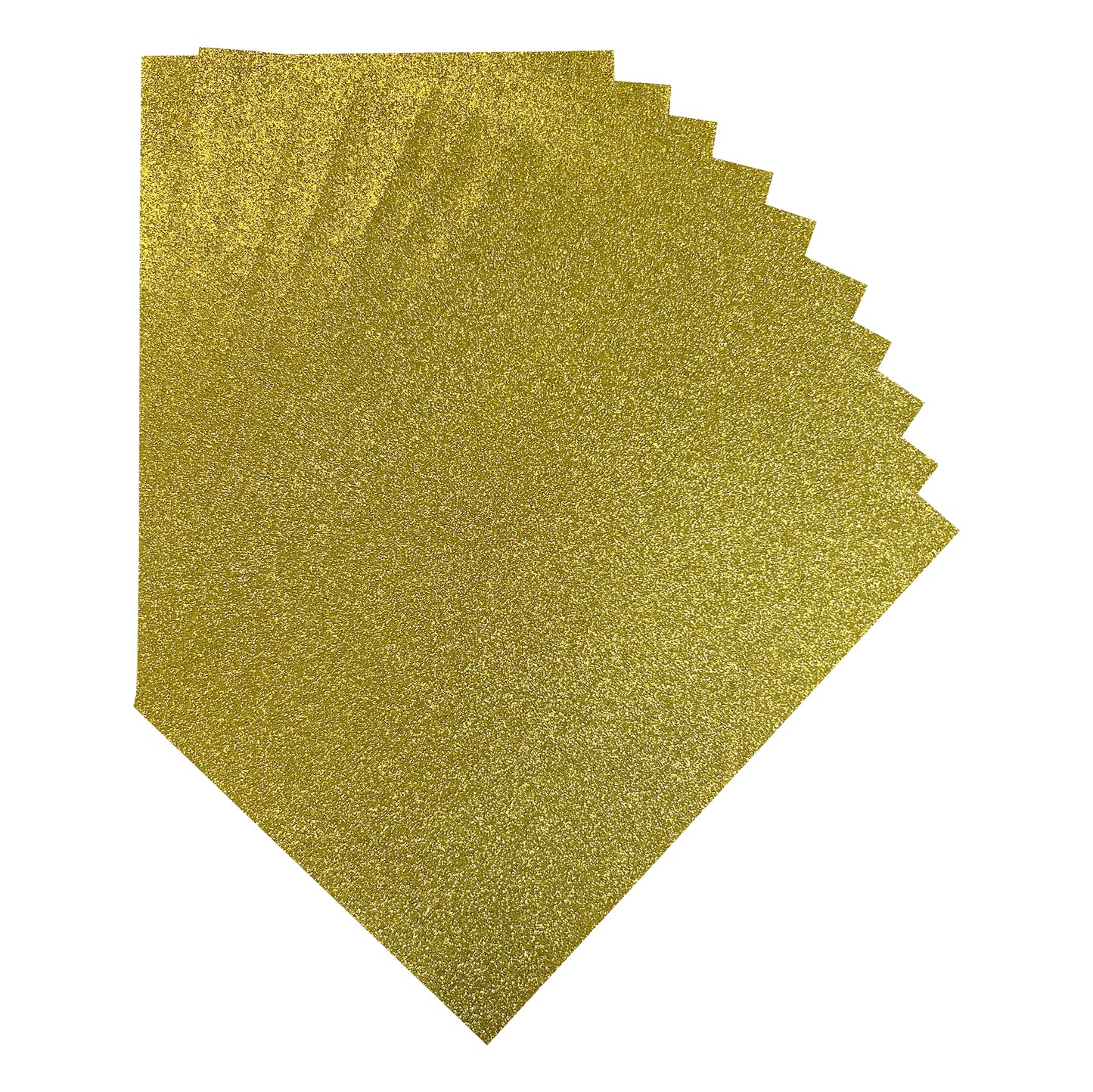 Pack of 50 A4 Yellow Coloured Glitter Card 230gsm Sheets