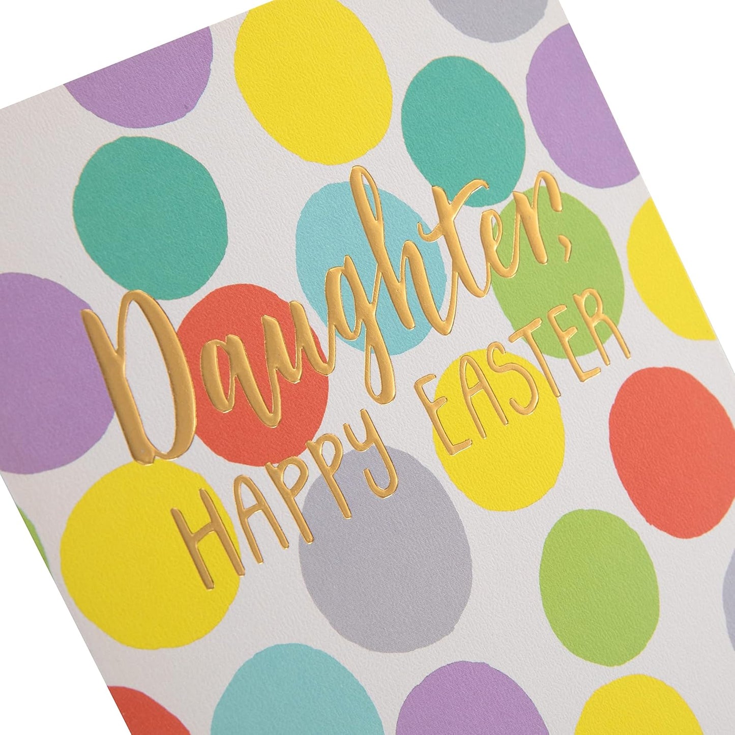 Contemporary Spotted Pattern Design Blank Daughter Easter Card