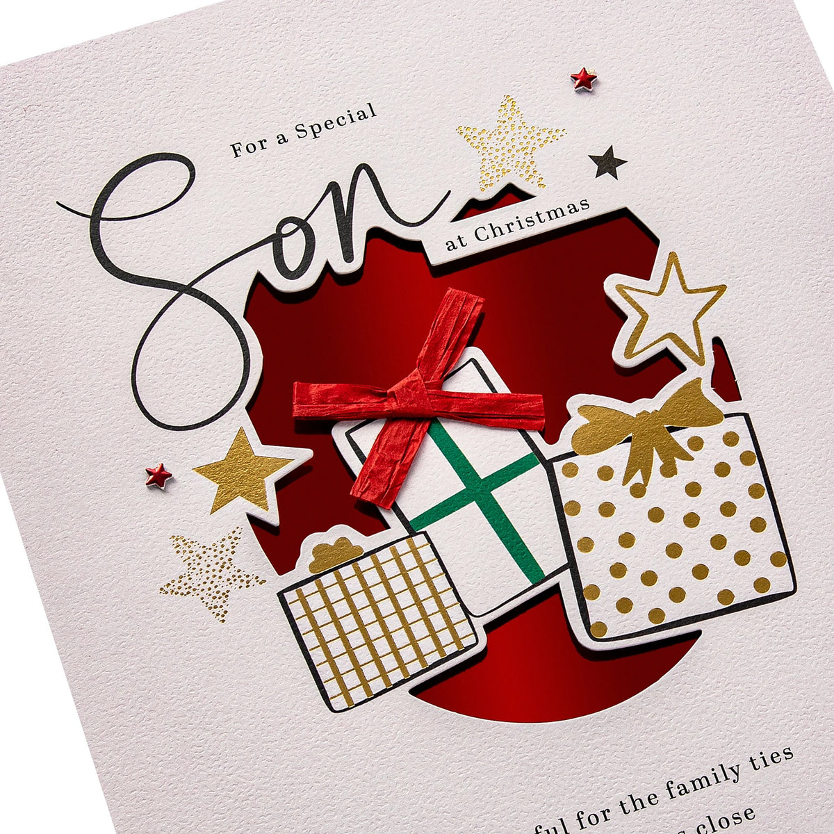 Special Sentiment, Christmas Presents Design Son Christmas Card