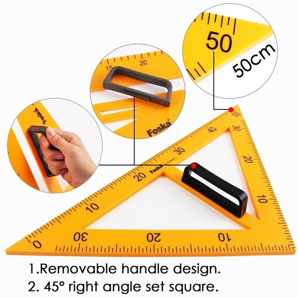Triangle Rulers with Removable Handle 40cm