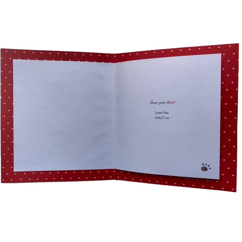 For My Husband Lots of Woof Wedding Anniversary Card