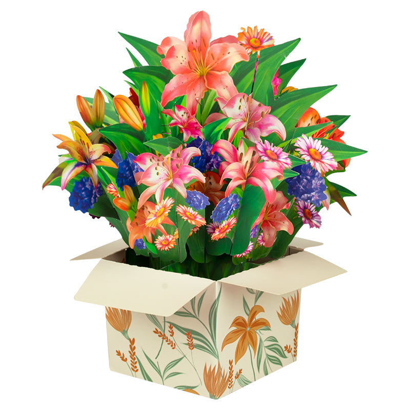 Bloom Box Lily Meadow 3D Pop Up Greeting Card