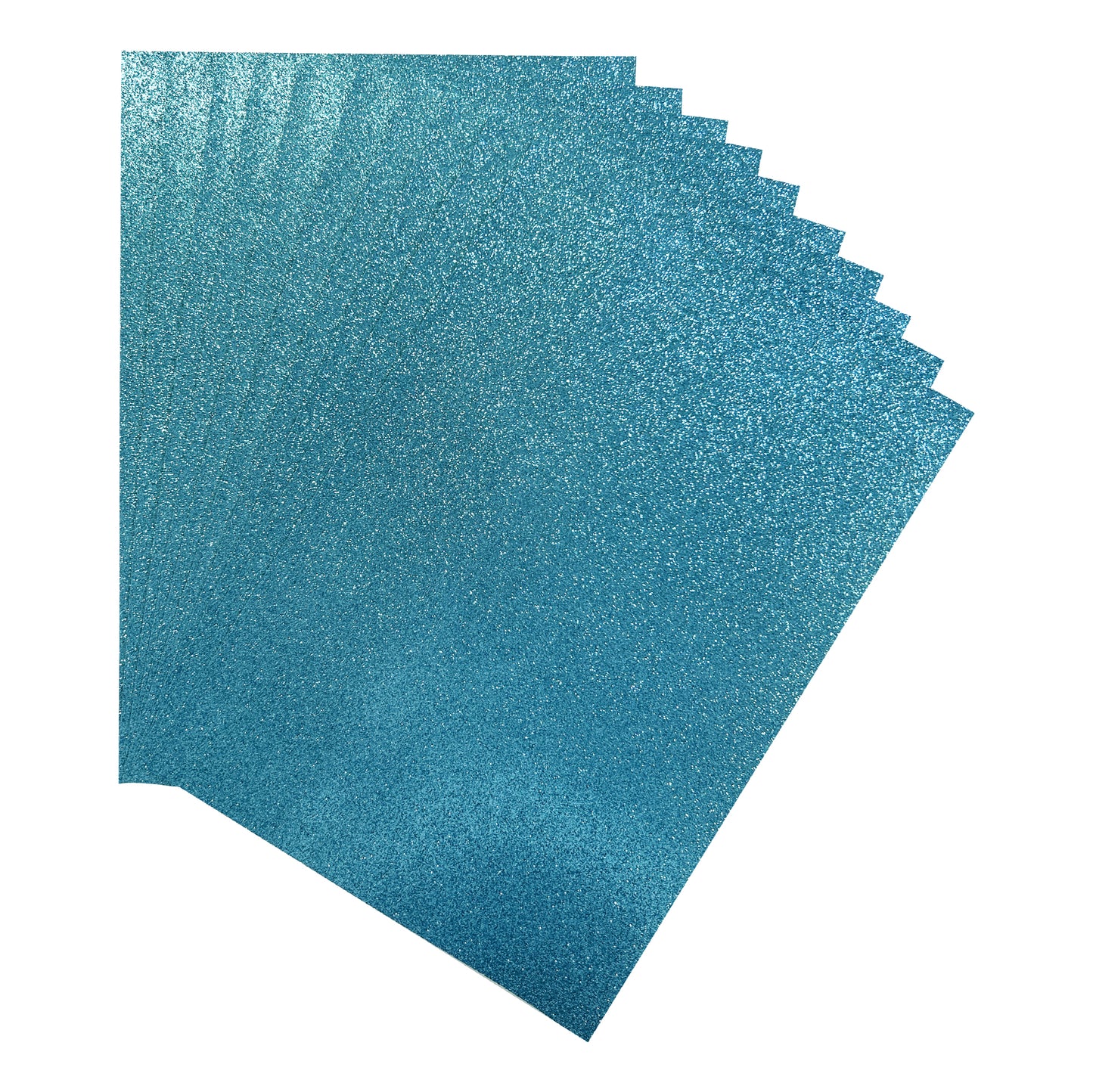Pack of 50 A4 Sky Blue Coloured Glitter Card 230gsm Sheets