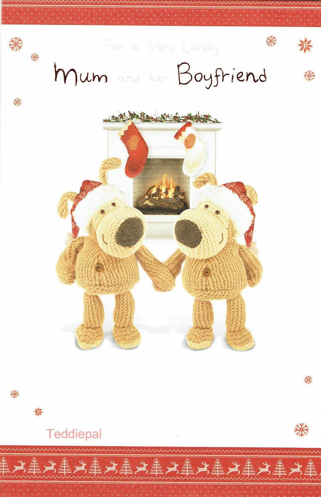 For A Very Lovely Mum & Her Boyfriend Christmas Greetings Card Boofle