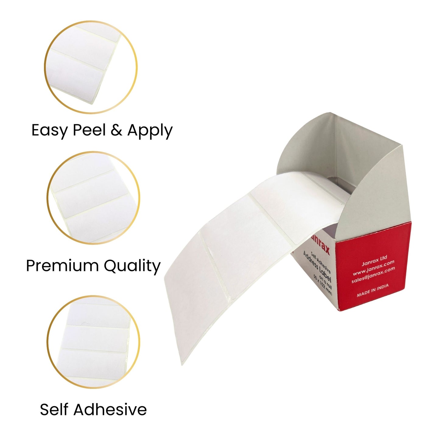 12 Rolls of 120 Self Adhesive Address Labels 50x102mm