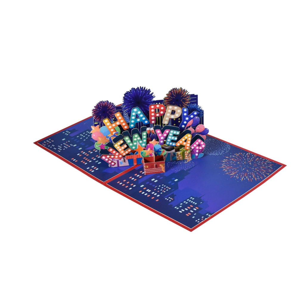Midnight Magic New Year’s 3D Pop Up Greeting Card