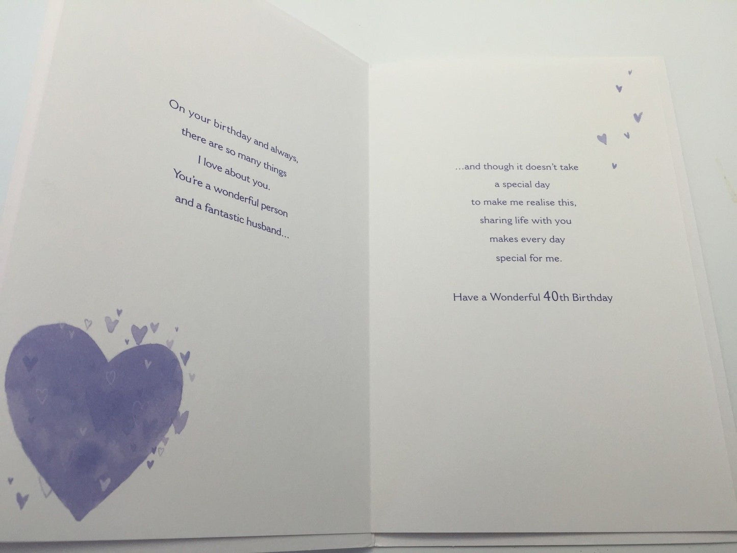 Happy 40th Birthday Husband Birthday Card Age 40 For Him