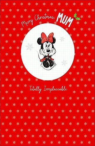 For Mum Minnie Mouse Beautiful Red Christmas Card 
