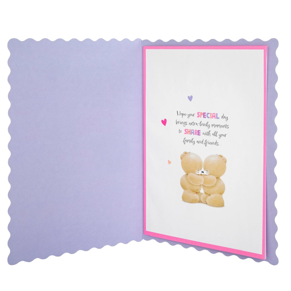 Cute Forever Friends Bears Design Couple Wedding Congratulations Card