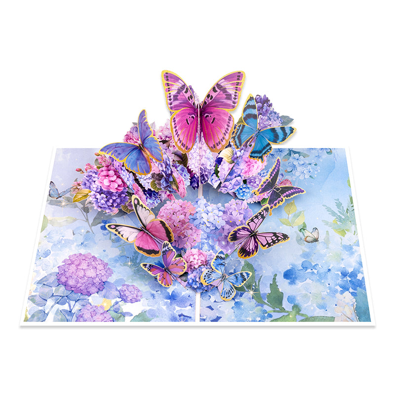 Fluttering Grace Butterfly 3D Pop Up Greeting Card - Birthday Mother Anniversary Valentine's Day