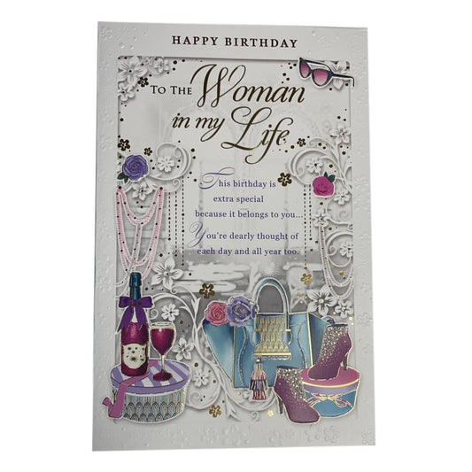 To The Woman In My Life This Birthday Extra Special Opacity Card