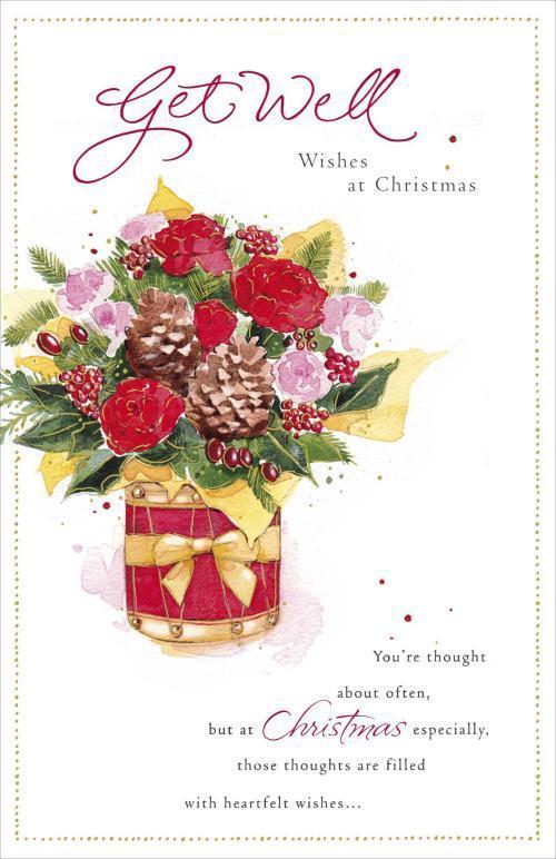 A get Well Wish at Christmas, Christmas Greetings Card 