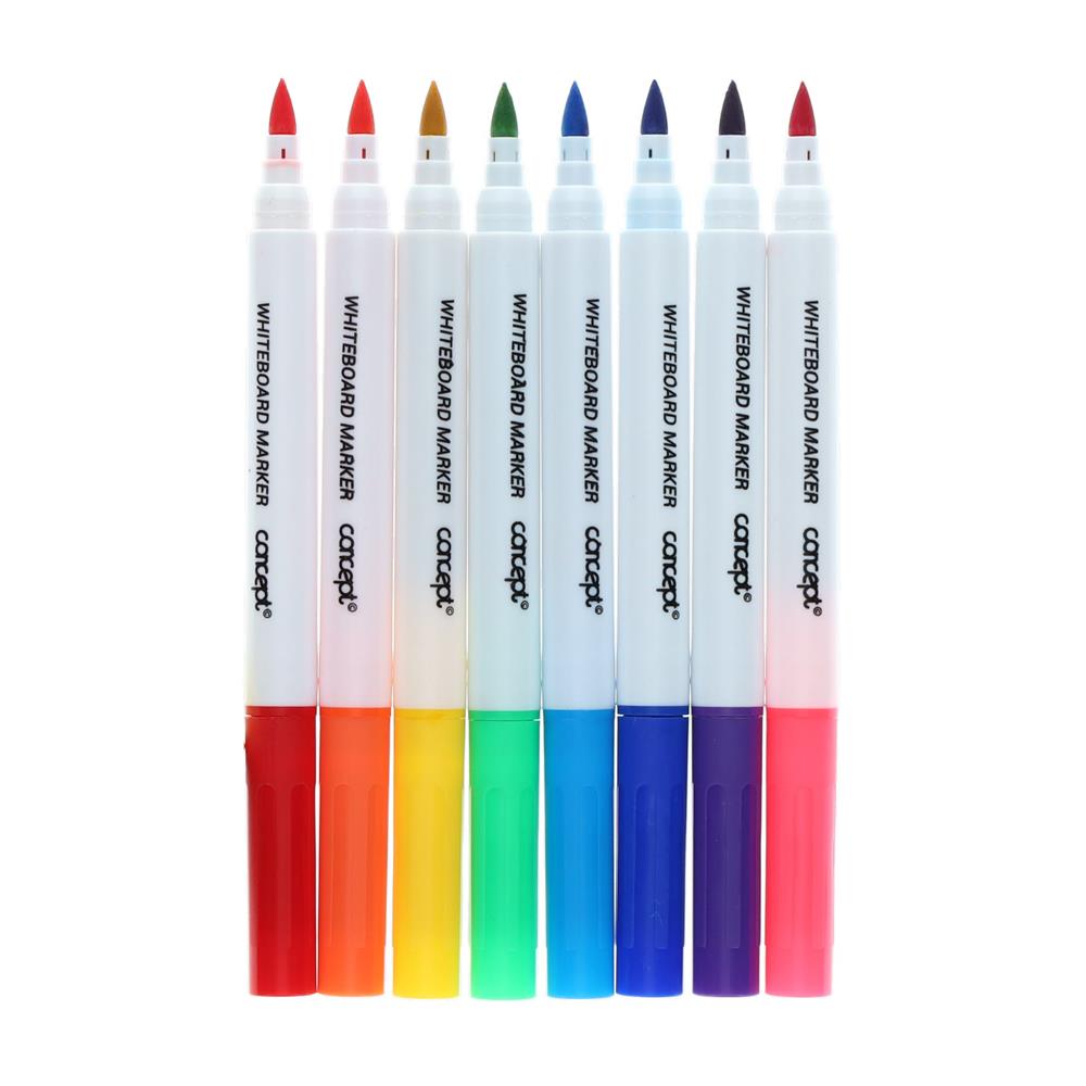 Pack of 8 Assorted Whiteboard Markers by Concept