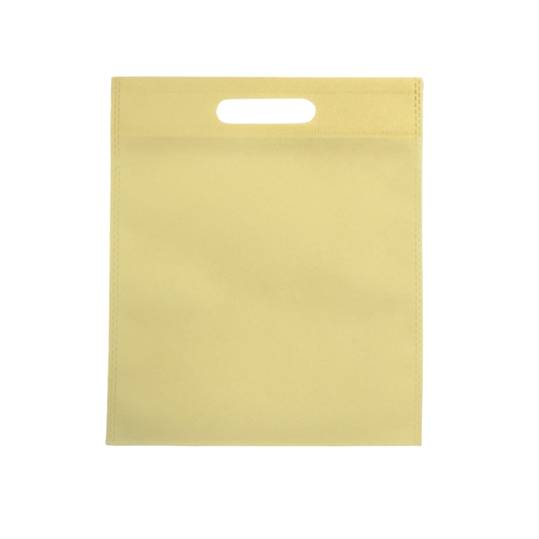 Pack of 100 Ivory Coloured 30x25cm Non-Woven Patch Handle Bags