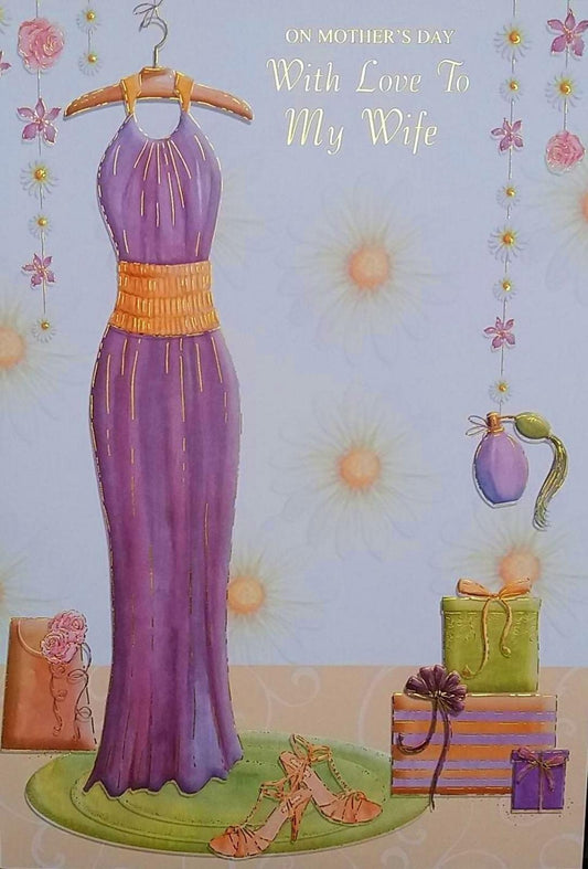 "On Mother's Day With Love To My Wife" Greeting Card