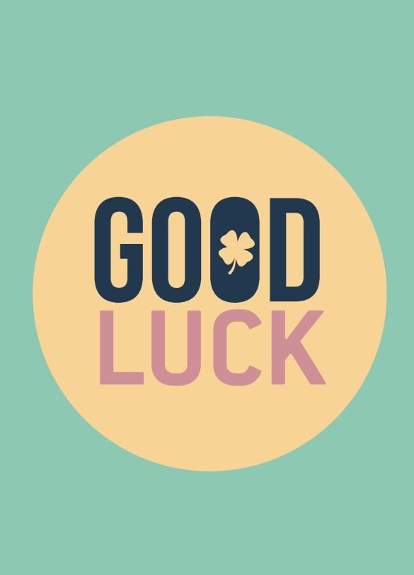 Gold Foil Good Luck Card