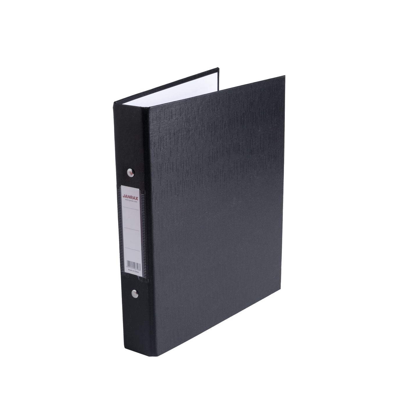 Pack of 5 A5 Black Paper Over Board Ring Binders by Janrax