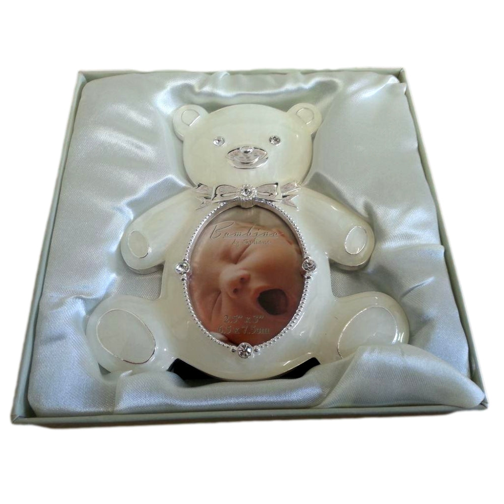 Bambino by Juliana - Silver Plated Teddy Photo Frame - CG143 - New