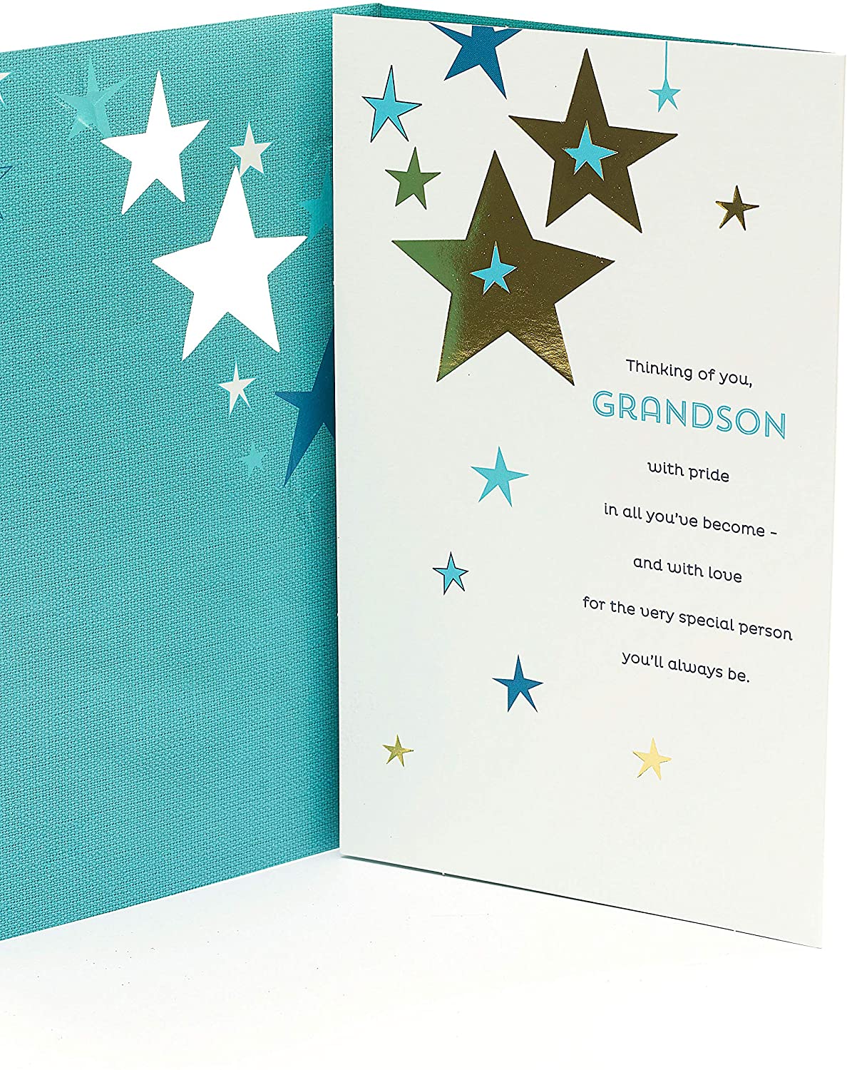 Hanging Stars Age 18th Grandson Happy 18 Birthday Greeting Card