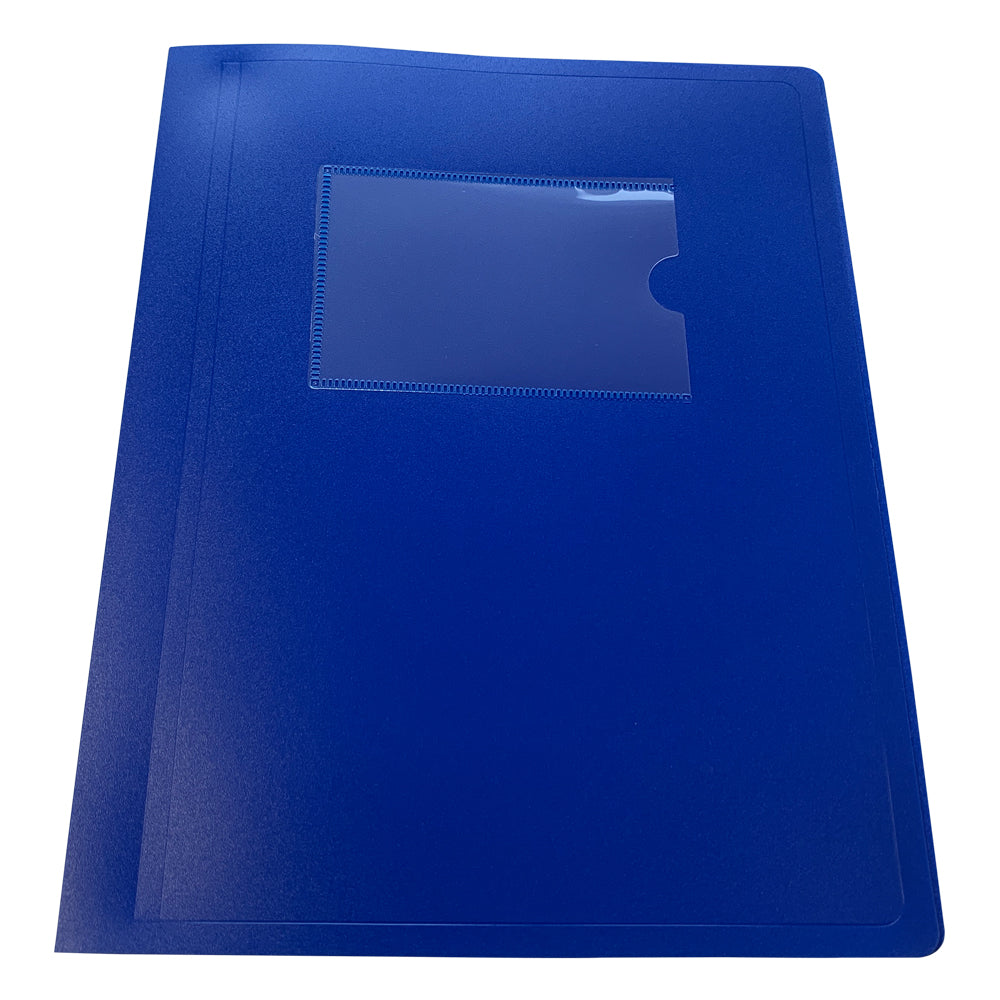 Pack of 10 A5 10 Pocket Blue Flexible Cover Display Books