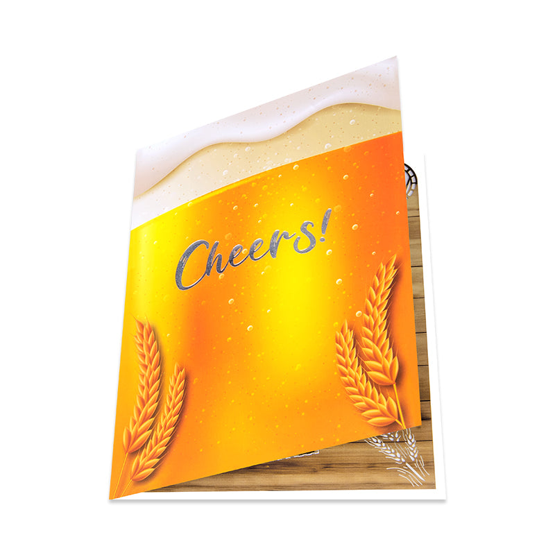 Raise a Toast Cheers to You 3D Beer Pop Up Celebration Card