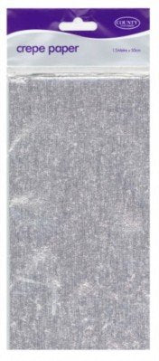 Country Silver Crepe Paper