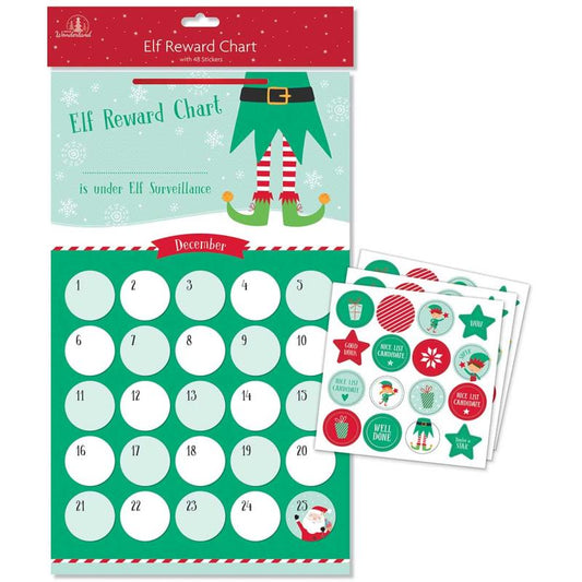 Christmas Elf Reward Chart And Stickers