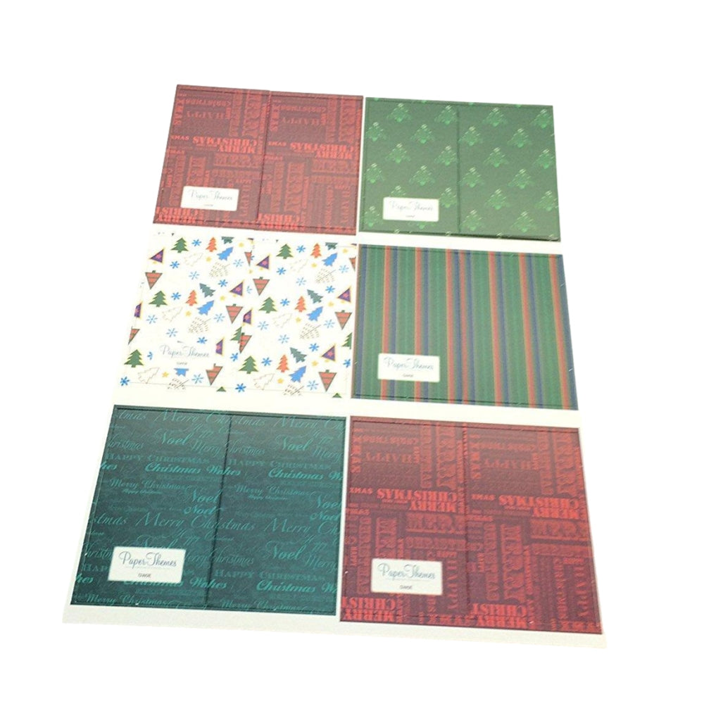 10 Sheet of Mix Designer' Soft touch Foiled Christmas Giftwrap