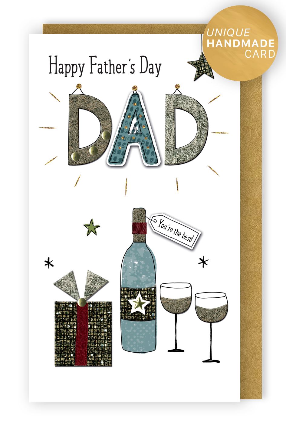 You're The Best Dad Embellished Hand-finished Father's Day Card