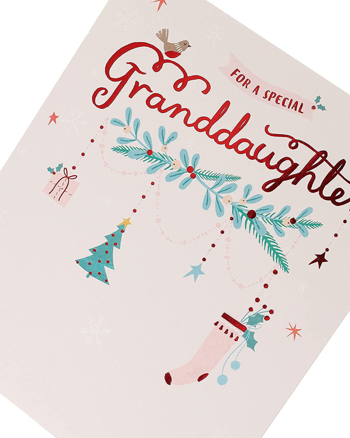 For A Special Granddaughter Christmas Card Christmas Icons 
