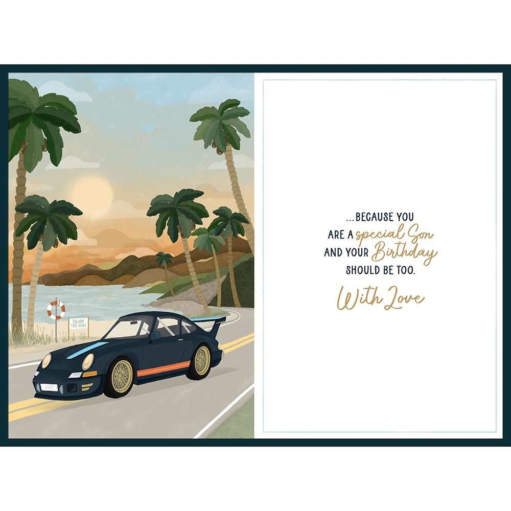 Sports Car Design Amazing Son Birthday Card