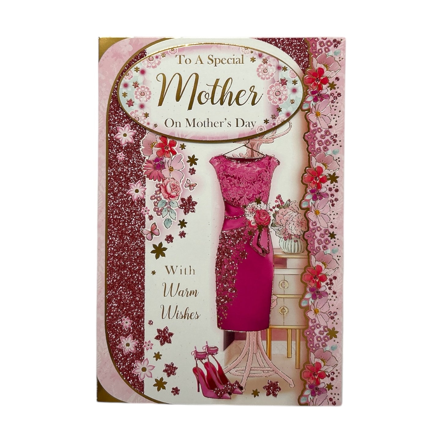 To A Special Mother Beautiful Pink Dress Design Mother's Day Card