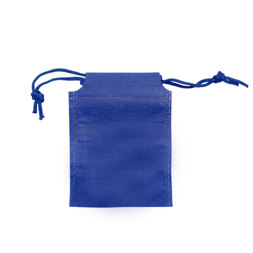 Pack of 50 Blue Coloured 12x9cm Non-Woven Drawstring Bags