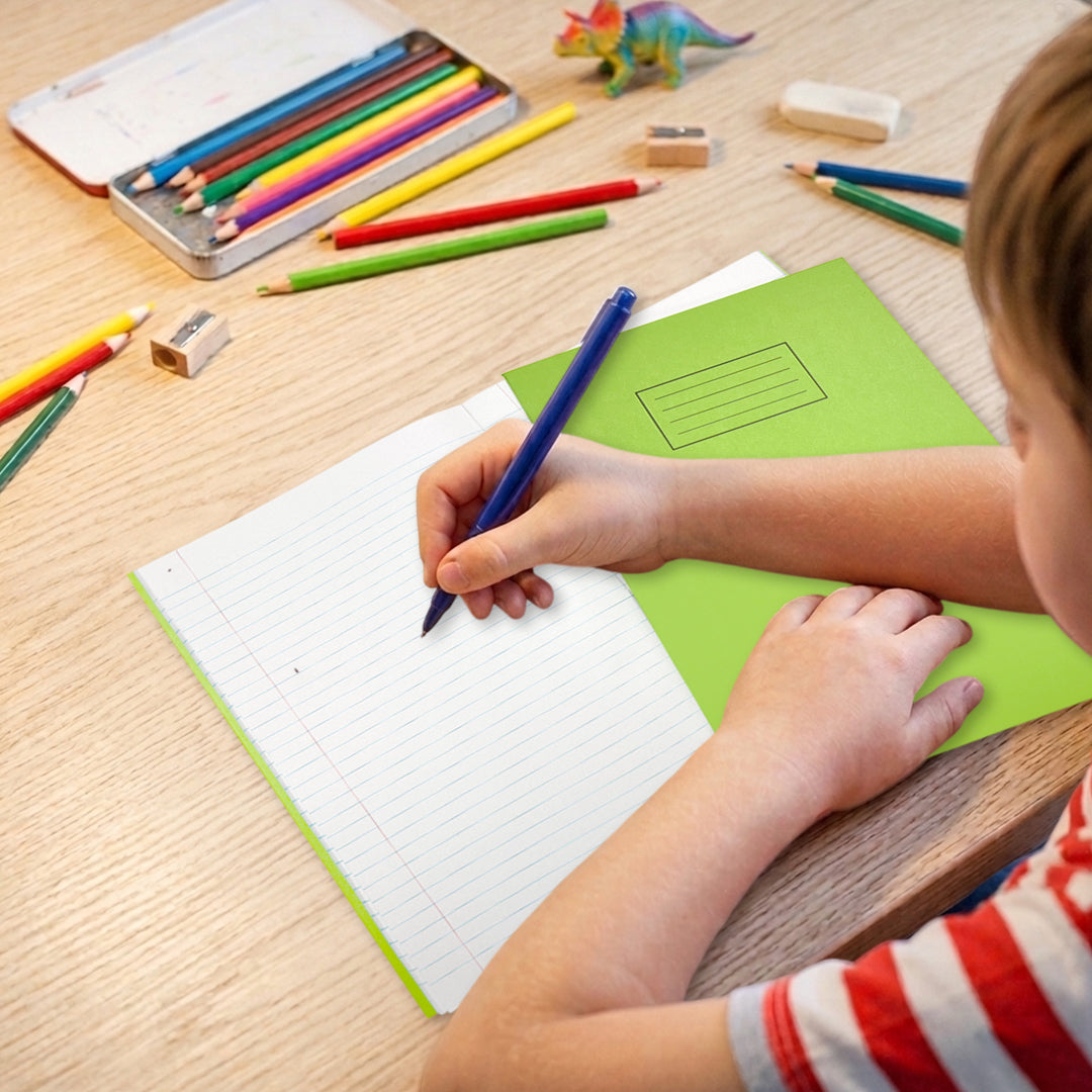 Pack of 50 Janrax A4 Assorted 80 Pages Feint and Ruled Exercise Books