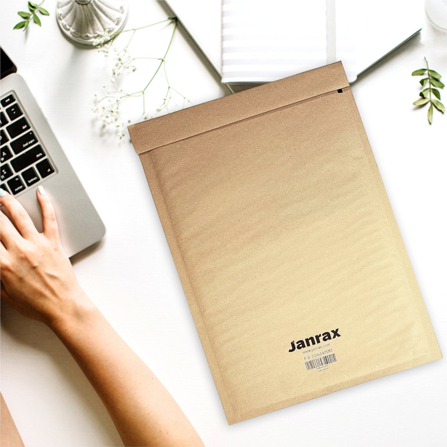 Bubble Lined Size 2/E Padded Brown Postal Envelope by Janrax