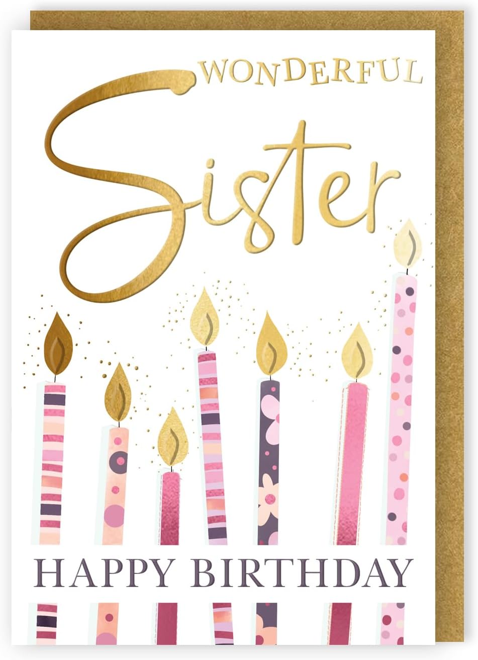 Magical Candles Wonderful Sister Birthday Card