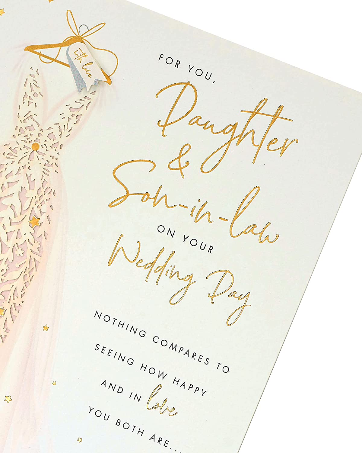 Wedding Day Congratulations Card for Daughter & Son in Law with Sentimental Message
