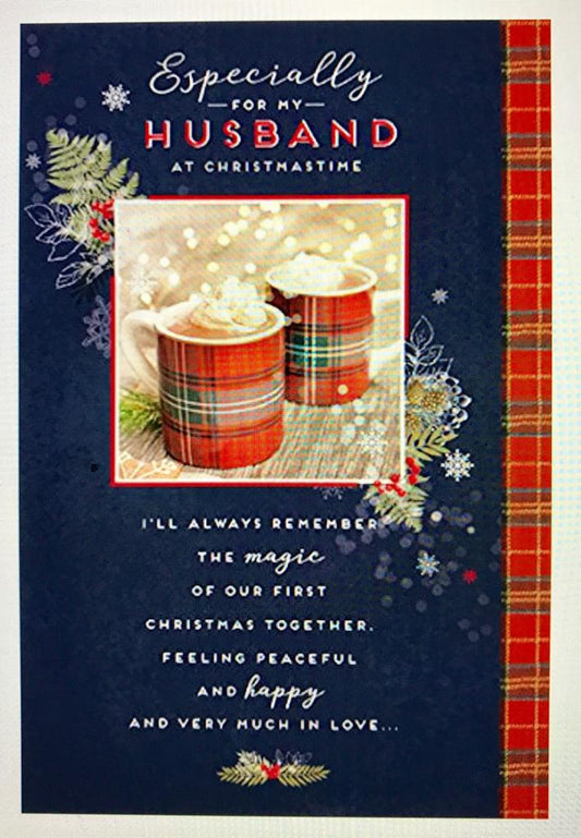 Husband Hot Chocolate Christmas Card 