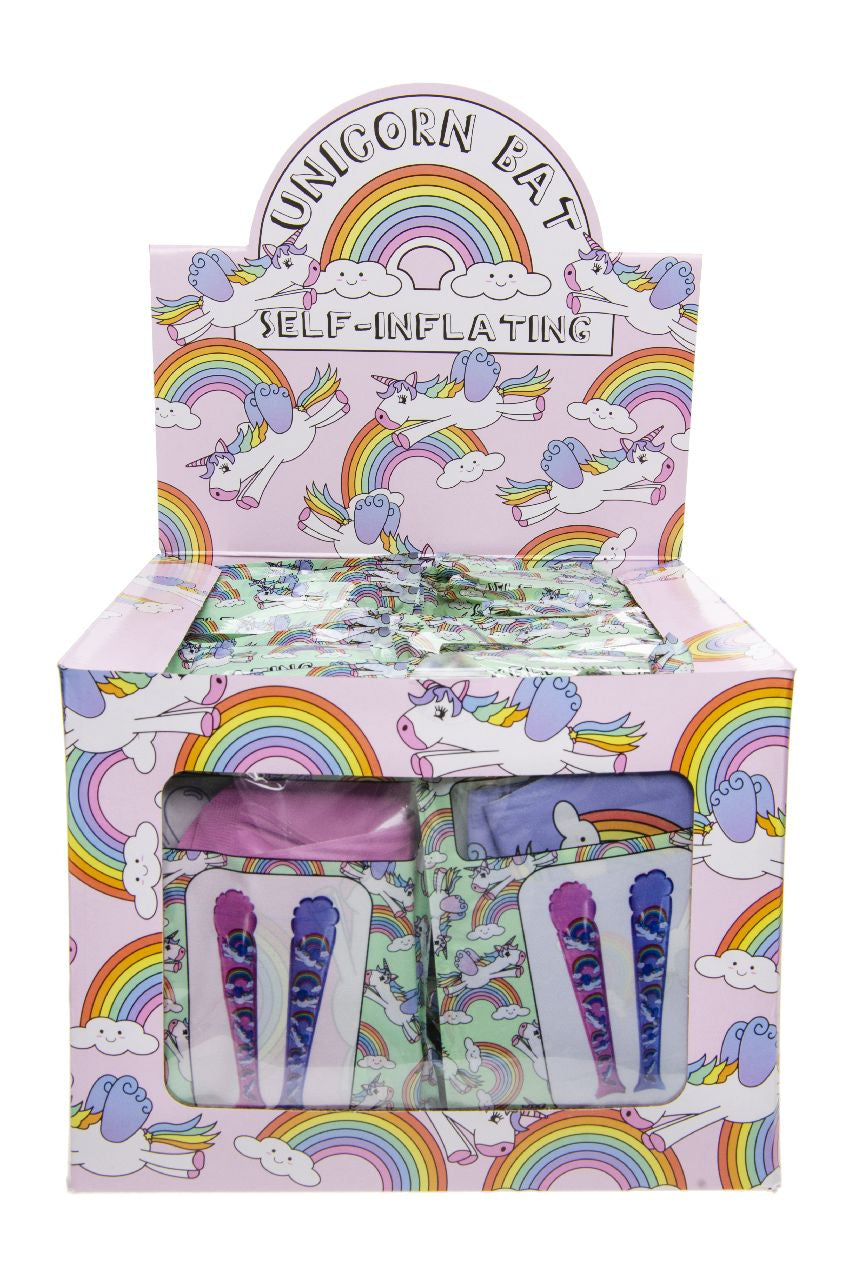 Pack of 48 Unicorn Print Self-Inflating Bats