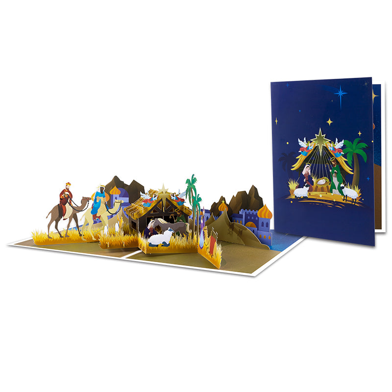 The Night of Jesus Nativity 3D Pop Up Christmas Card