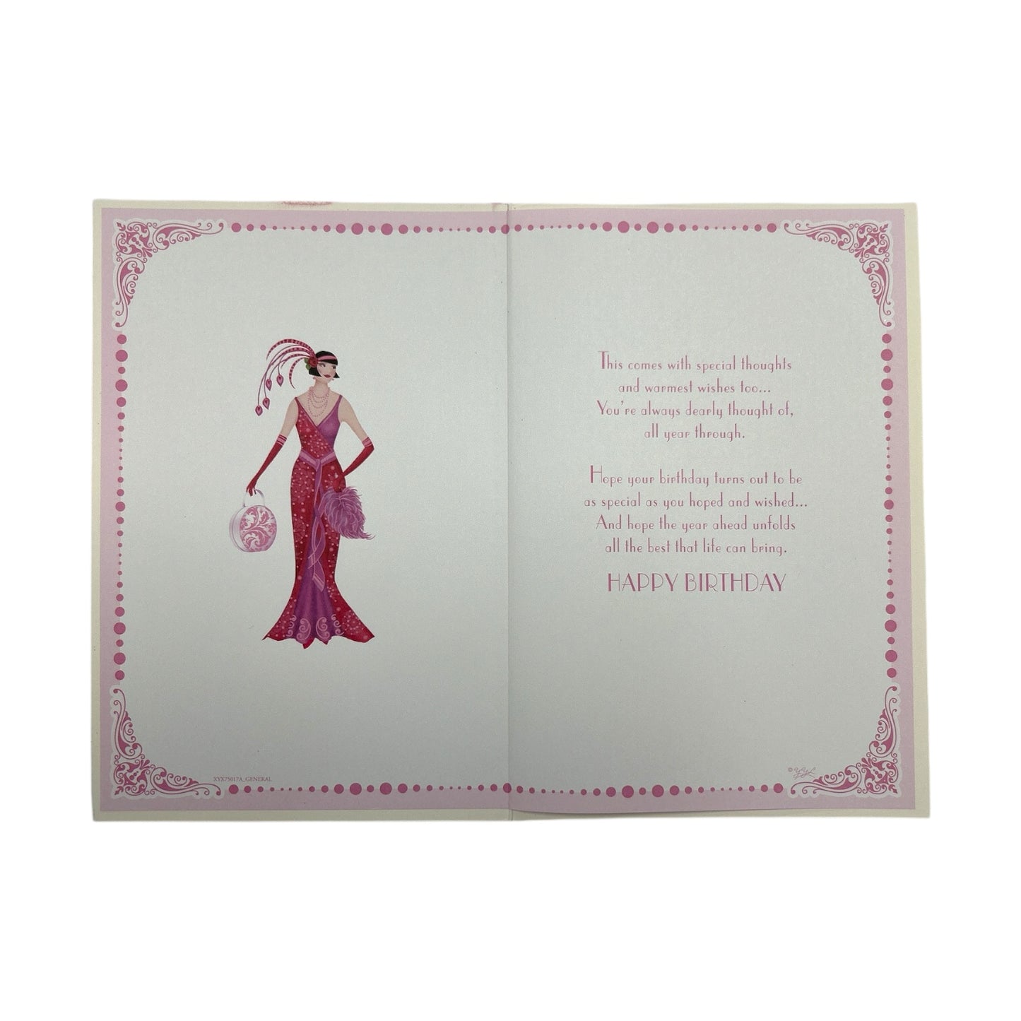 To A Special Mum Lady in Red Dress Design Birthday Card