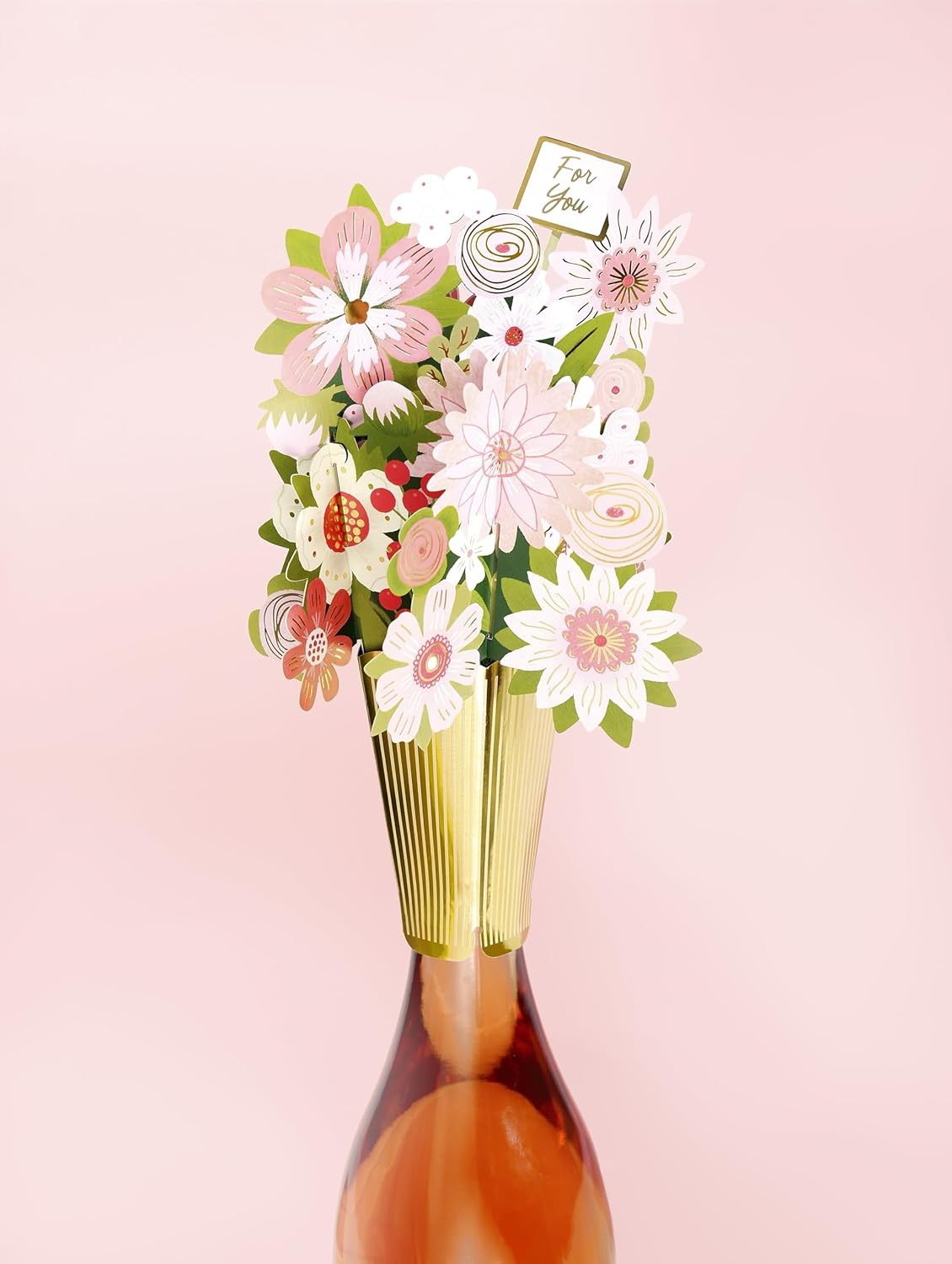 Floral Design Bottle Topper for Her Birthdays/Weddings/Mother's Day