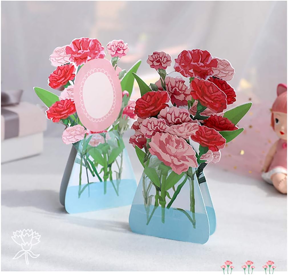 Blooming Tulip Wishes 3D Pop Up Greeting Card- Valentine's Birthday Anniversary