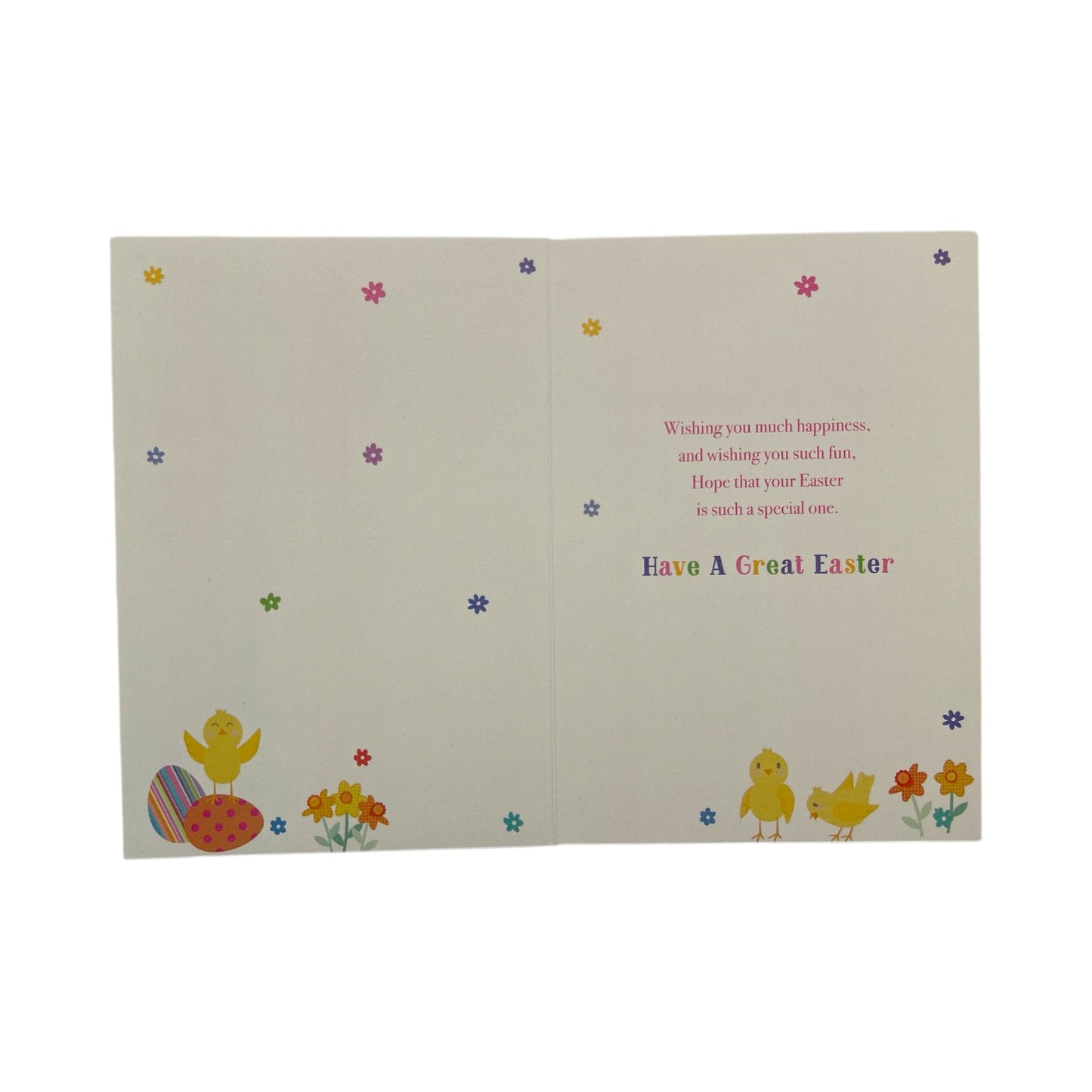To Dear Grandchildren Vibrant Patterns Bunting Design Easter Card