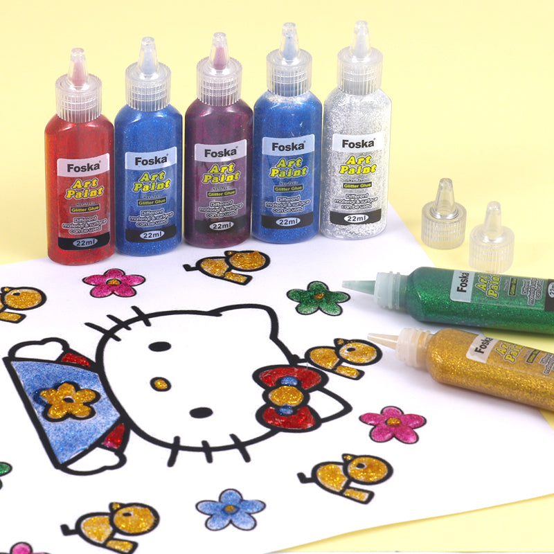 Pack of 21 22ml 3D Glitter Glue