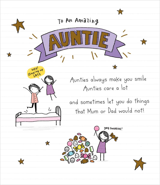 Auntie Birthday Card To An Amazing Auntie 
