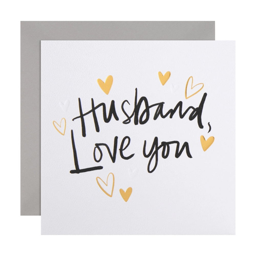 Typography Design Husband Birthday Card
