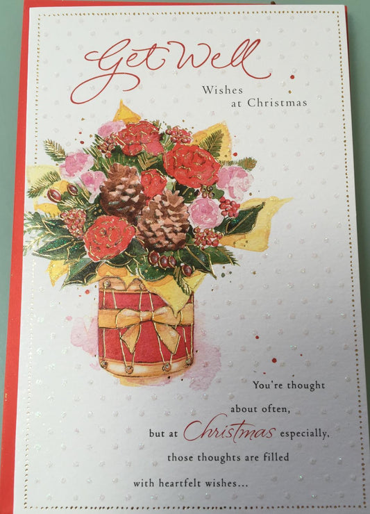 A get Well Wish at Christmas, Christmas Greetings Card 