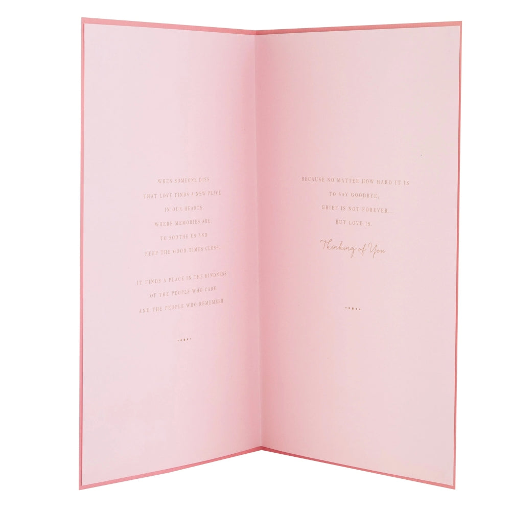 Traditional Floral Design with Heartfelt Verse Sympathy Card